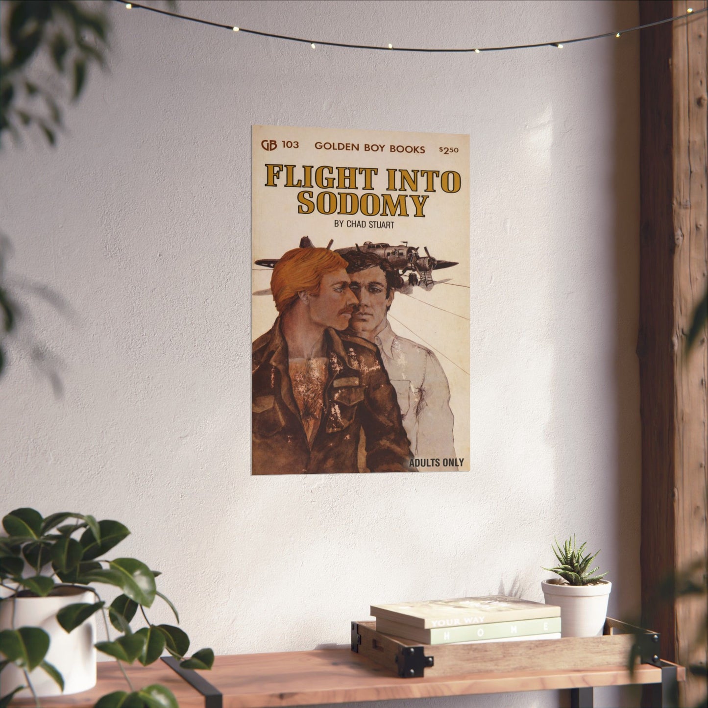 Flight Into Sodomy (60's Gay Pulp Novel Art Poster)