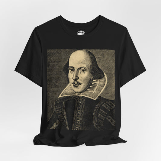Shakespeare (Oversized Martin Droeshout Portrait with Vintage Print Effect/William Shakespeare Shirt)