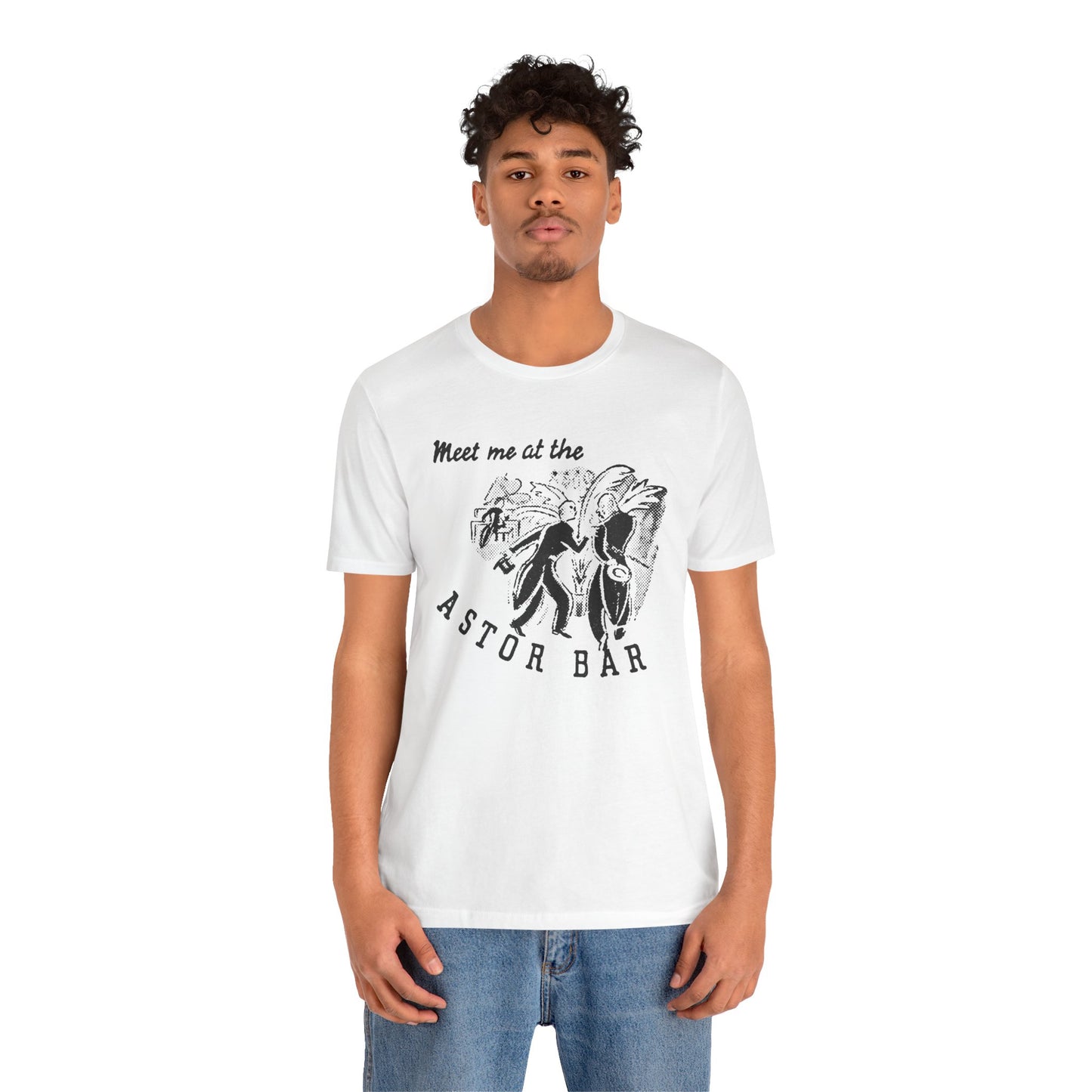 The Astor Bar (Historic New York City Gay Bar/1910-1967/Astor Hotel Times Square/Image on Shirt from 1920's Matchbook)