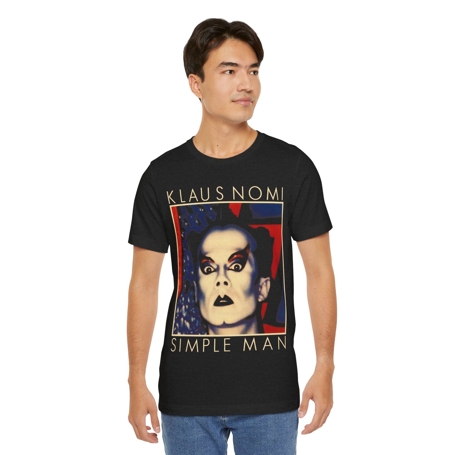 Klaus Nomi (Simple Man/Large Graphic with Vintage Print Effect/Klaus Nomi Shirt)