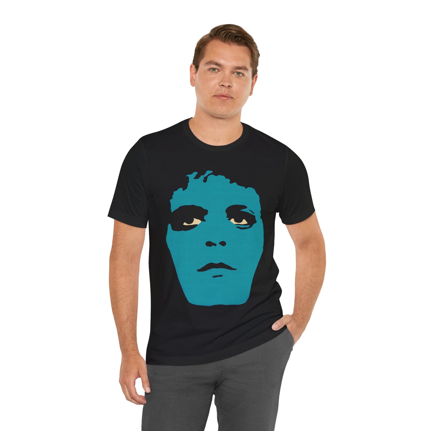 Lou Reed (Blue Mask Era Graphic with Vintage Print Effect/Lou Reed Shirt)