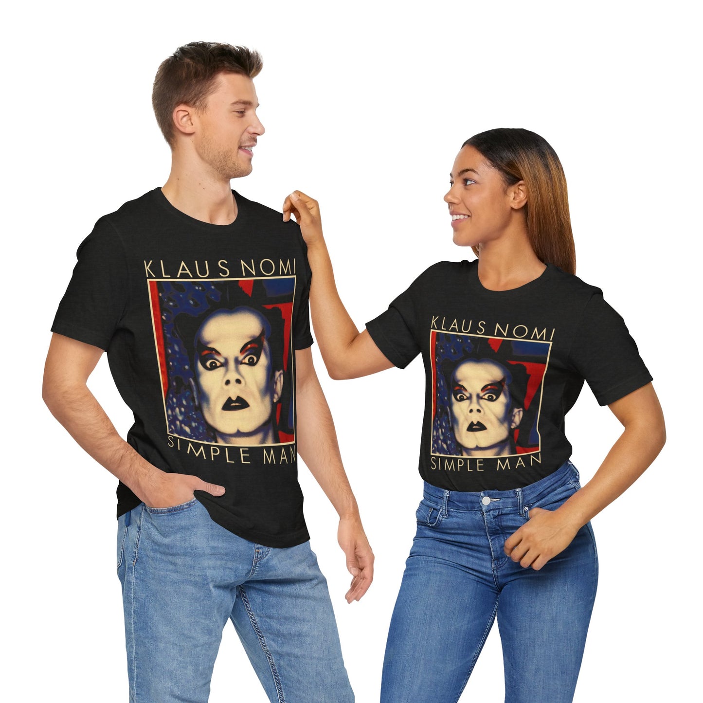 Klaus Nomi (Simple Man/Large Graphic with Vintage Print Effect/Klaus Nomi Shirt)