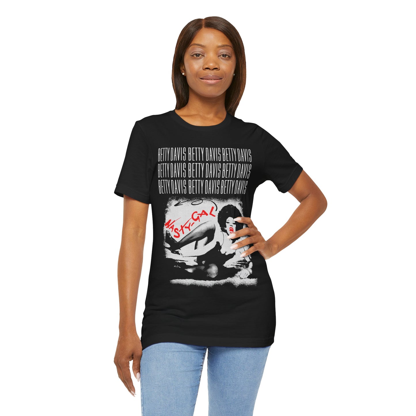 Betty Davis (Nasty Gal/Oversized Graphic with Vintage Print Effect/Betty Davis Singer)