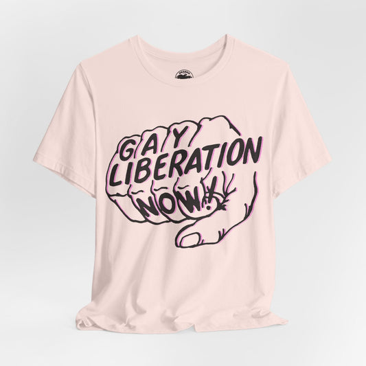 Gay Liberation Now! (Replica 70's Gay Rights Shirt/Vintage Gay Protest Shirt)