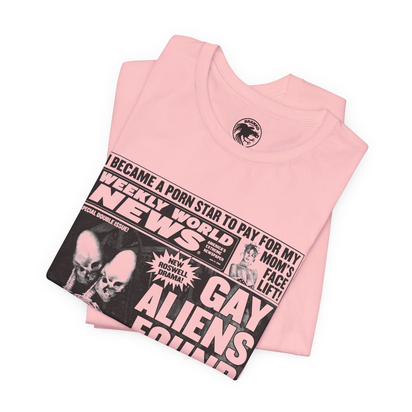 Gay Aliens (Weekly World News 2004 Front Page/Graphic with Vintage Effect)