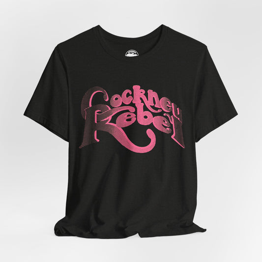 Cockney Rebel (Replica 70's Promo Shirt/Pink Graphic with Vintage Print Effect/Steve Harley & Cockney Rebel Shirt)