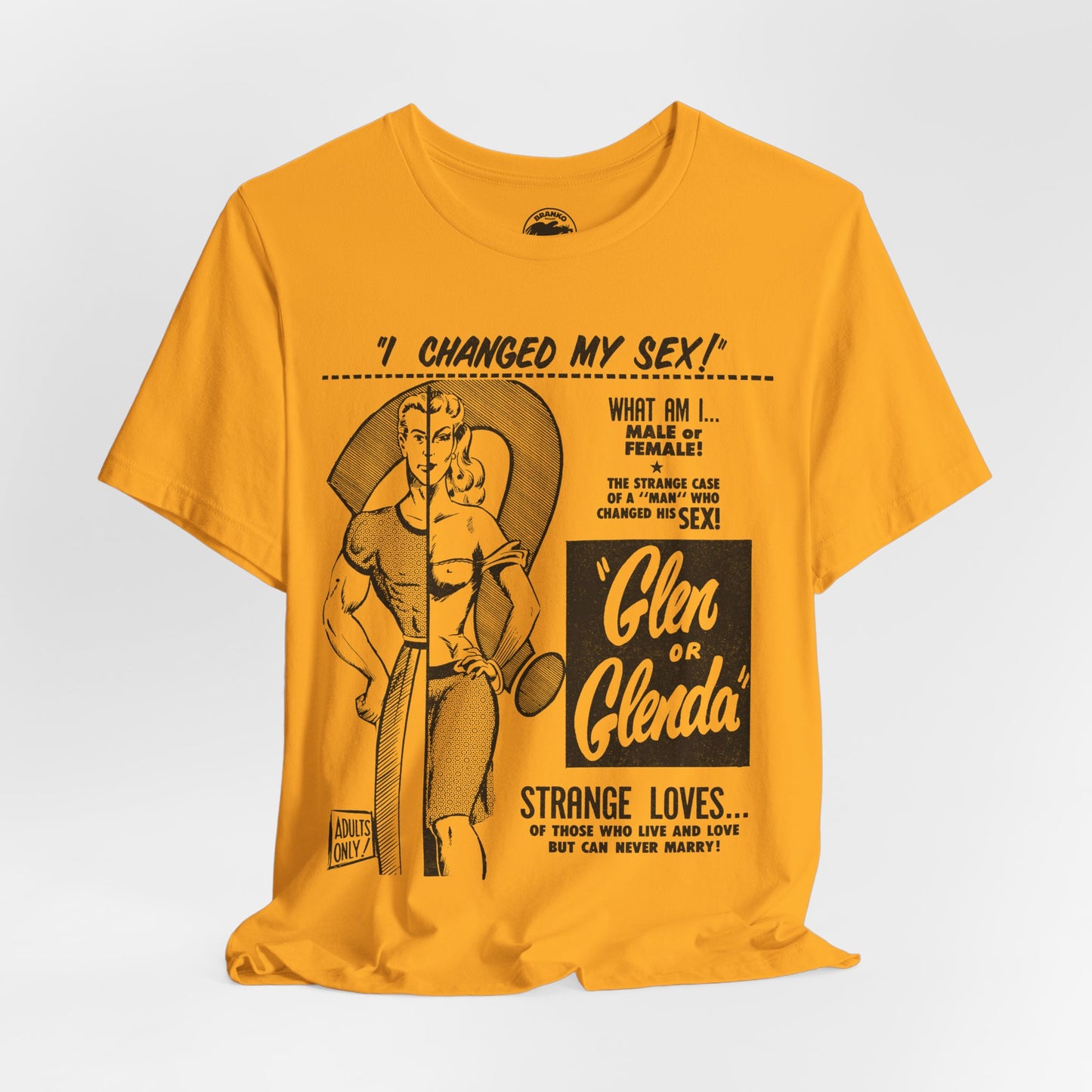 Glen or Glenda? (Large scale graphic with vintage print effect/Ed Wood Shirt)