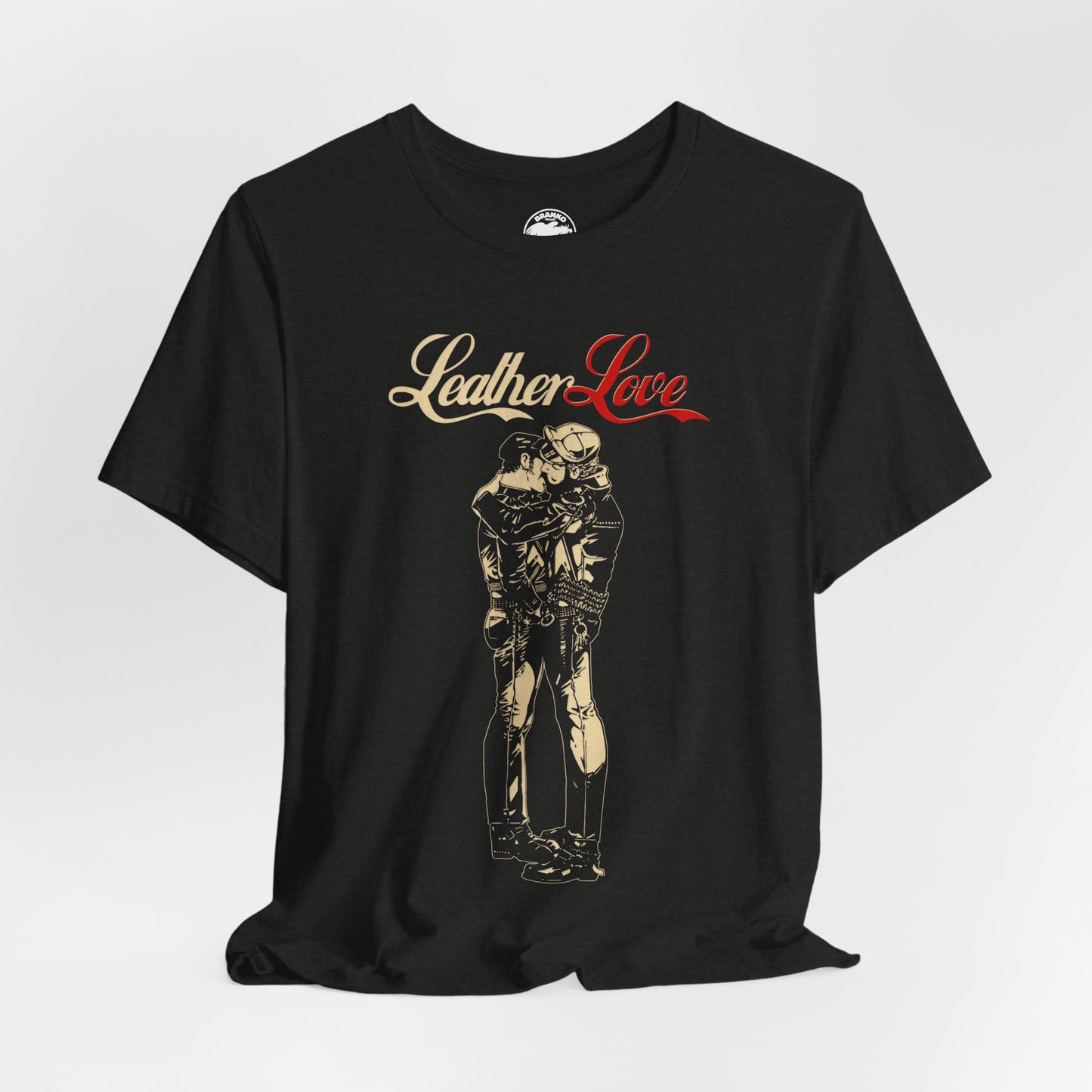 Leather Love (Gay Leathermen Kiss/Vintage Inspired Gay Leather Shirt/Leather Culture)