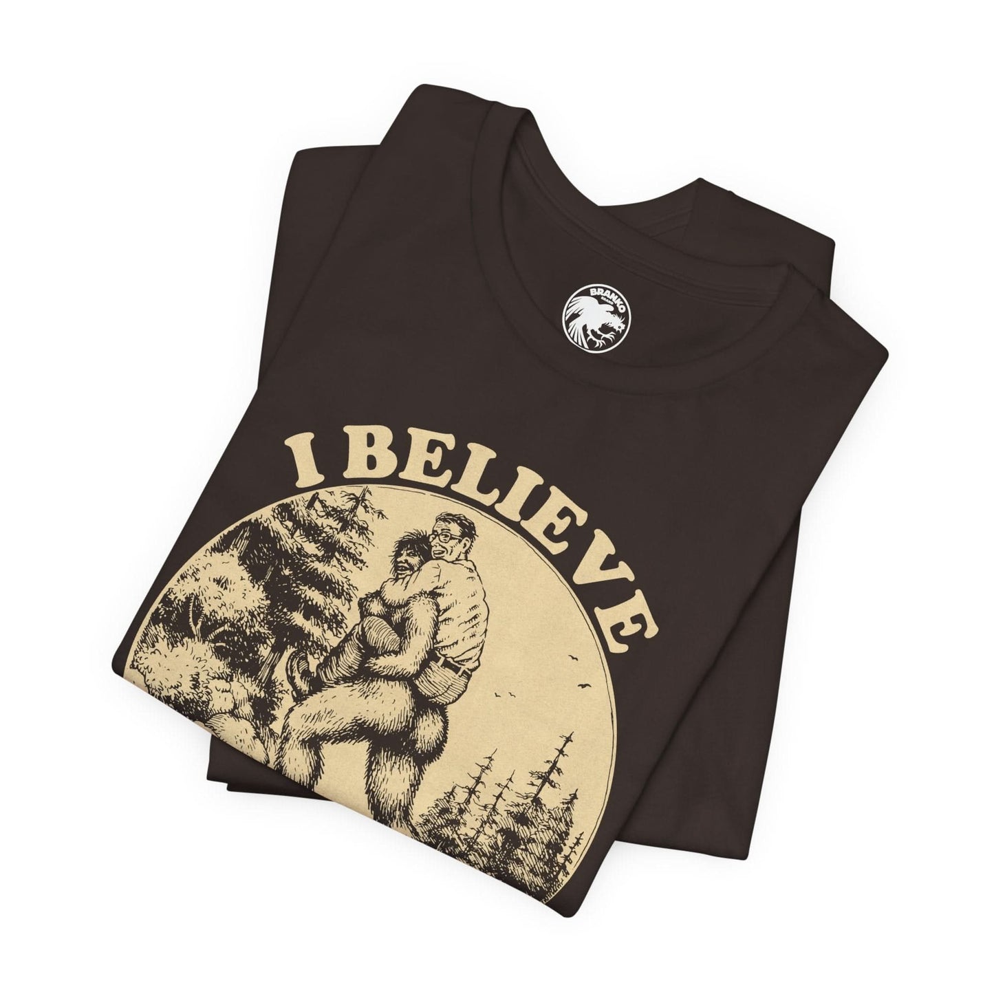 I Believe in Bigfoot (Robert Crumb Whiteman Meets Bigfoot/Saquatch Shirt/Bigfoot Shirt/Cryptozoology)