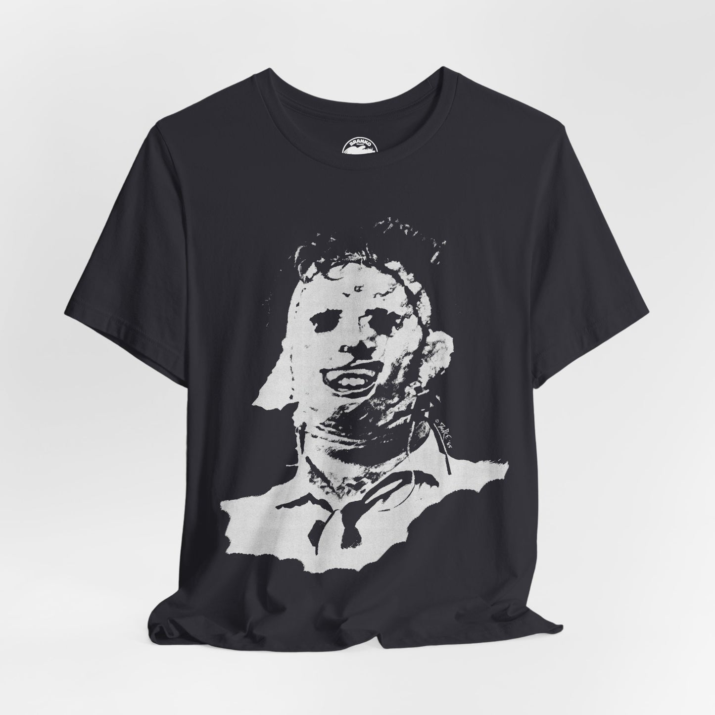 Leatherface (1985 Illustration by Guy Juke/Texas Chainsaw Massacre Shirt)
