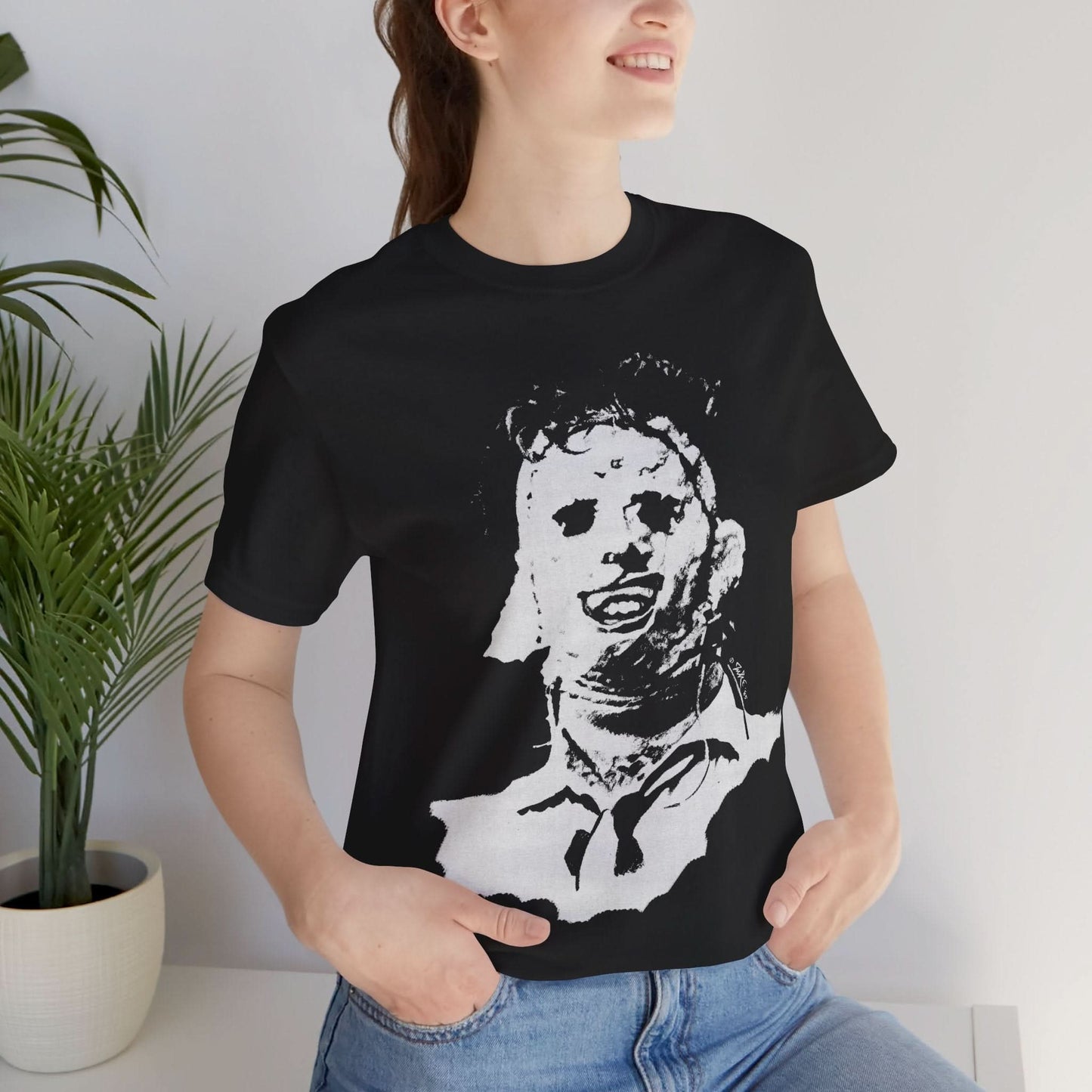 Leatherface (1985 Illustration by Guy Juke/Texas Chainsaw Massacre Shirt)