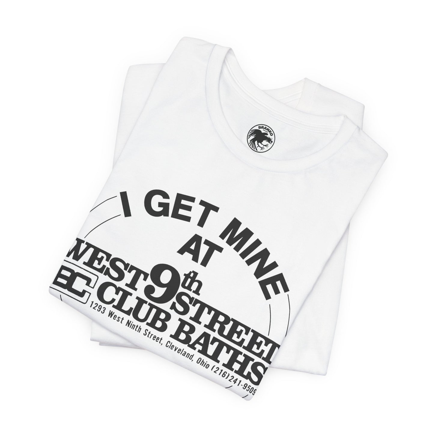 West 9th Street Club Baths Cleveland (Replica Late 70's Promo Shirt for Cleveland Club Bath Location)