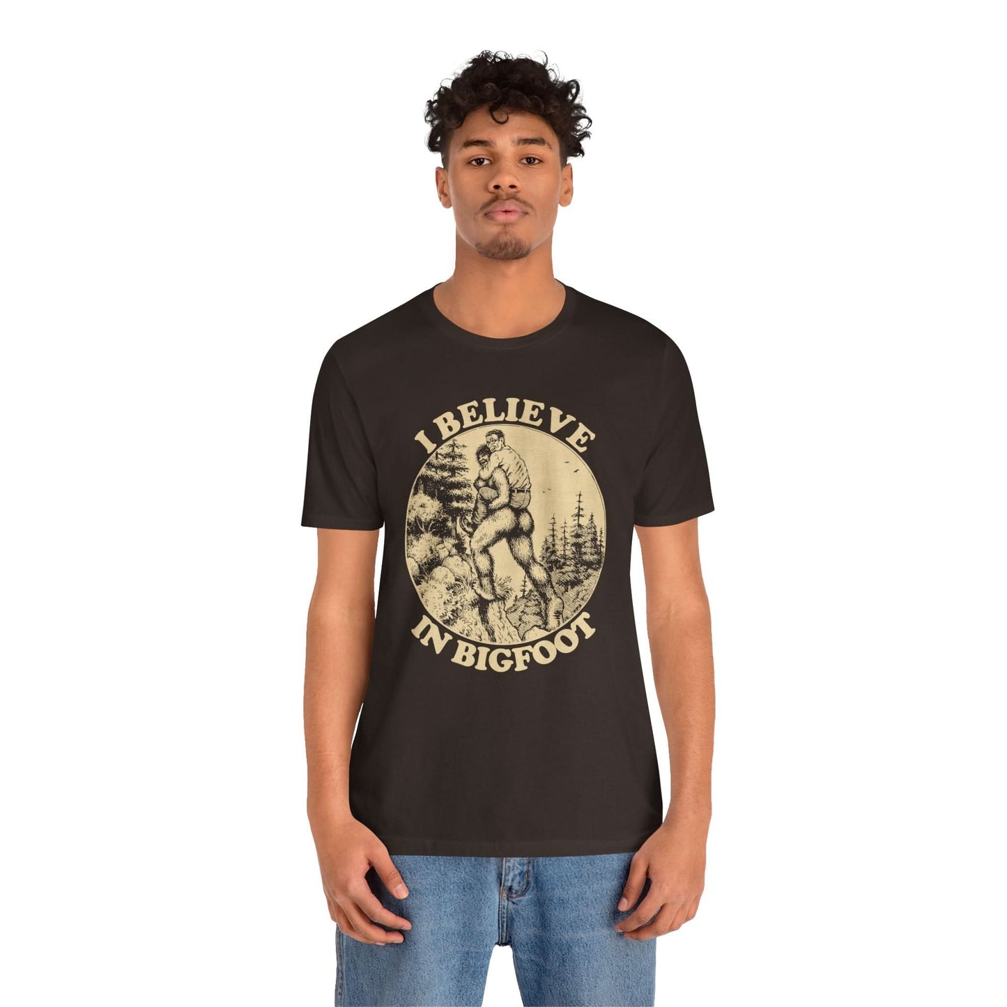 I Believe in Bigfoot (Robert Crumb Whiteman Meets Bigfoot/Saquatch Shirt/Bigfoot Shirt/Cryptozoology)
