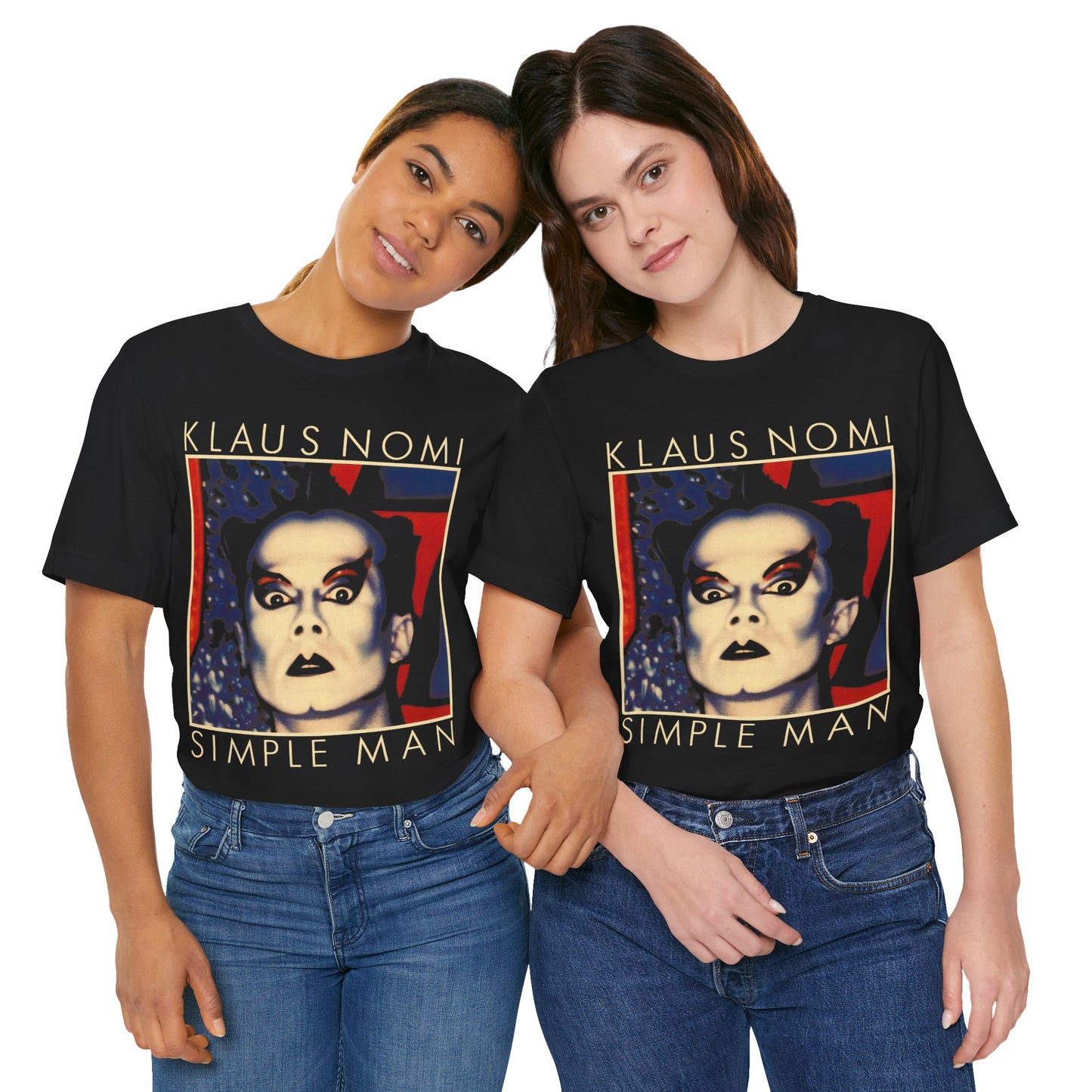 Klaus Nomi (Simple Man/Large Graphic with Vintage Print Effect/Klaus Nomi Shirt)