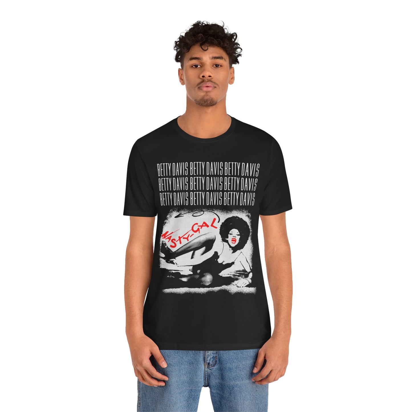 Betty Davis (Nasty Gal/Oversized Graphic with Vintage Print Effect/Betty Davis Singer)
