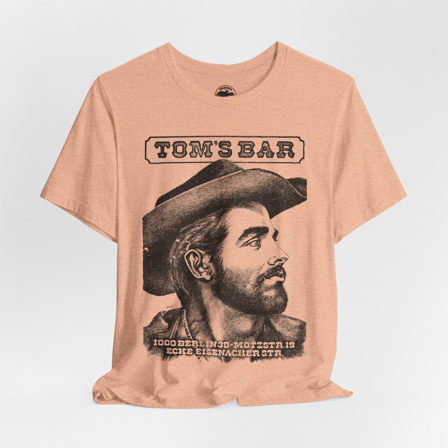 Tom's Bar (Iconic Berlin Germany Gay Bar/Tom of Finland Inspired/1982-2024/Graphic with Vintage Effect)