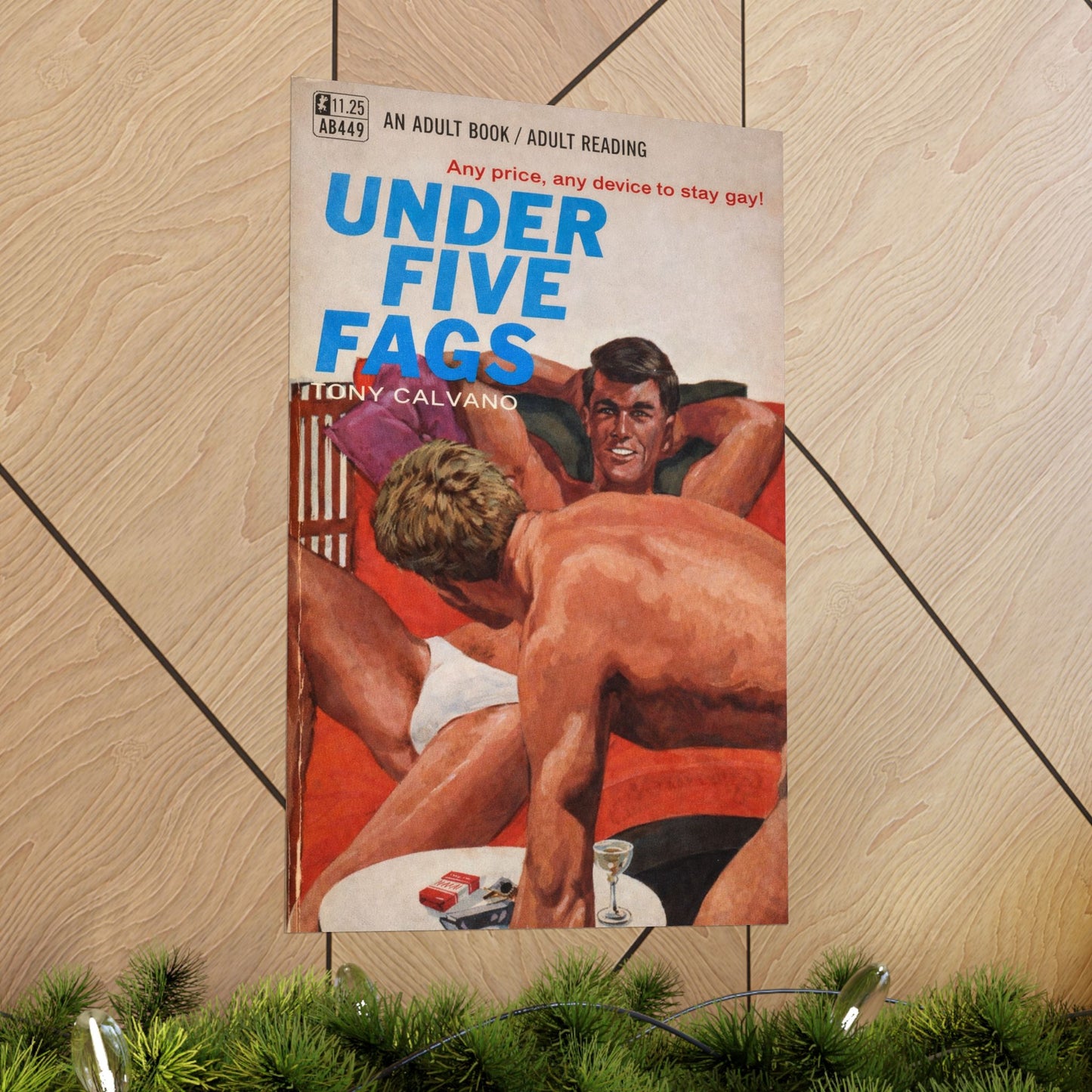 Under Five Fags (60's Gay Pulp Novel Art Poster)