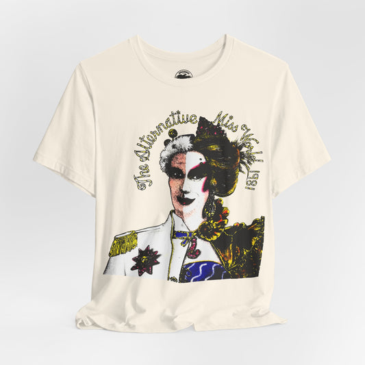 Alternative Miss World (Replica 1981 Souvenir Tee with Vintage Print Effect)