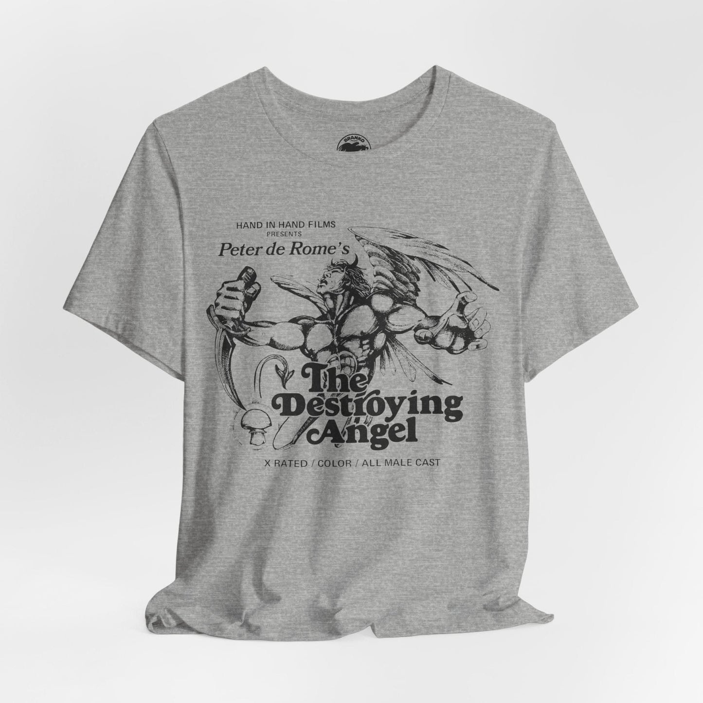 The Destroying Angel (Classic 70's Gay Adult Film/Replica Promo Shirt/Peter de Rome/Vintage Gay Porno)