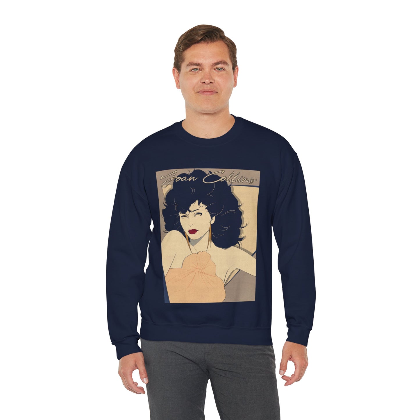 Joan Collins by Patrick Nagel – Sweatshirt (80's Portrait with Vintage Print Effect)