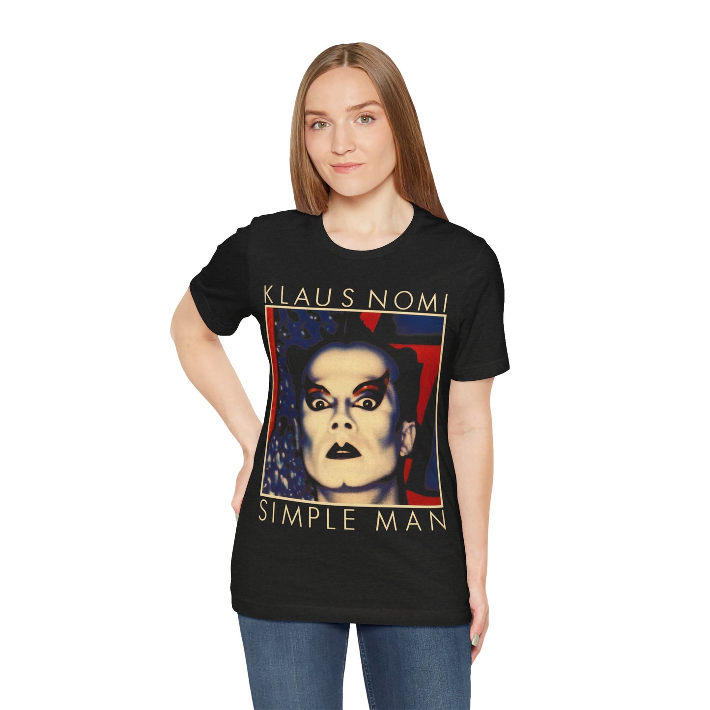 Klaus Nomi (Simple Man/Large Graphic with Vintage Print Effect/Klaus Nomi Shirt)