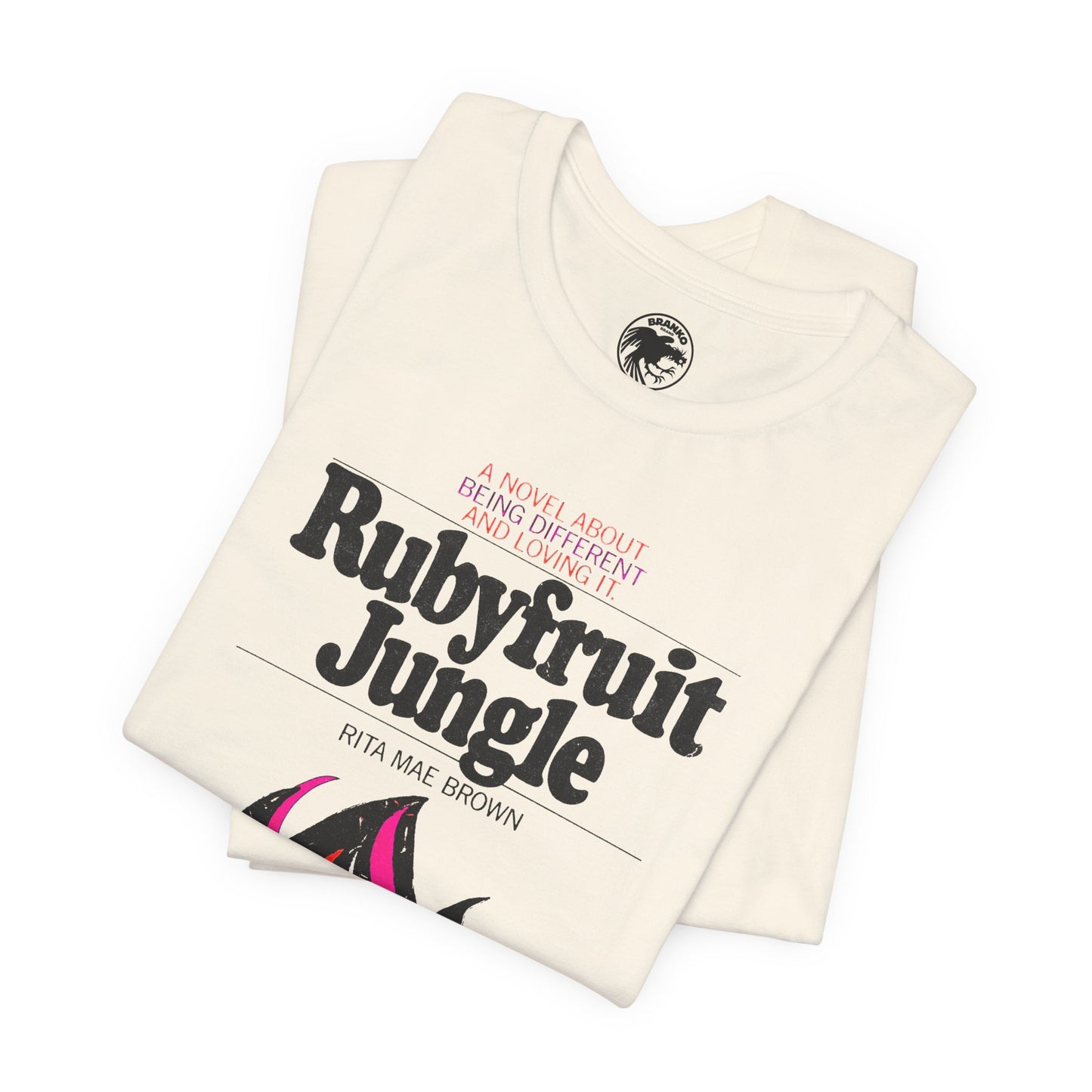 Rubyfruit Jungle (Book Cover Graphic with Vintage Print Effect/Lesbian Novel)