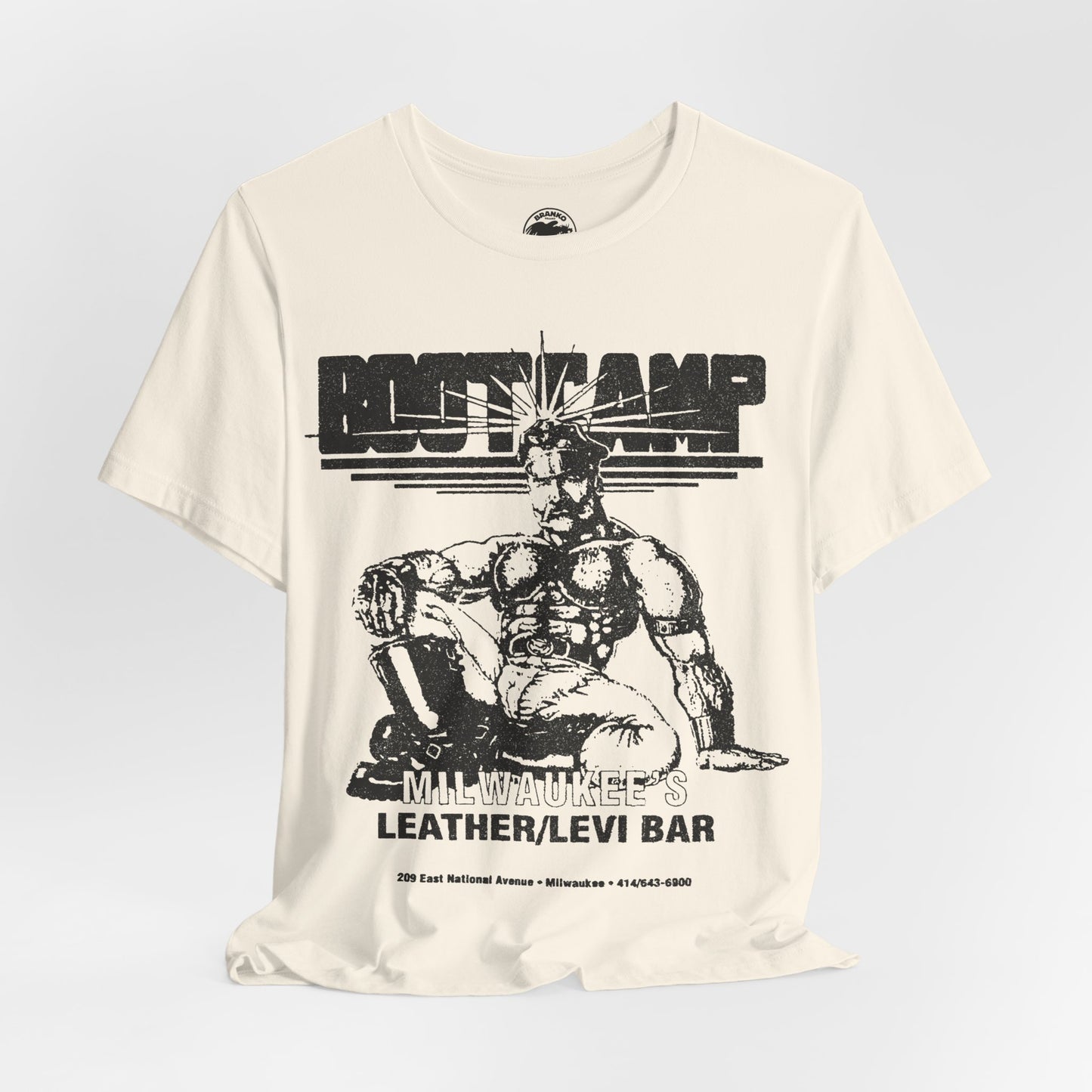 Boot Camp Saloon (Milwaukee Leather and Levi Bar/1984-2011/Early 90's Logo with Vintage Effect)