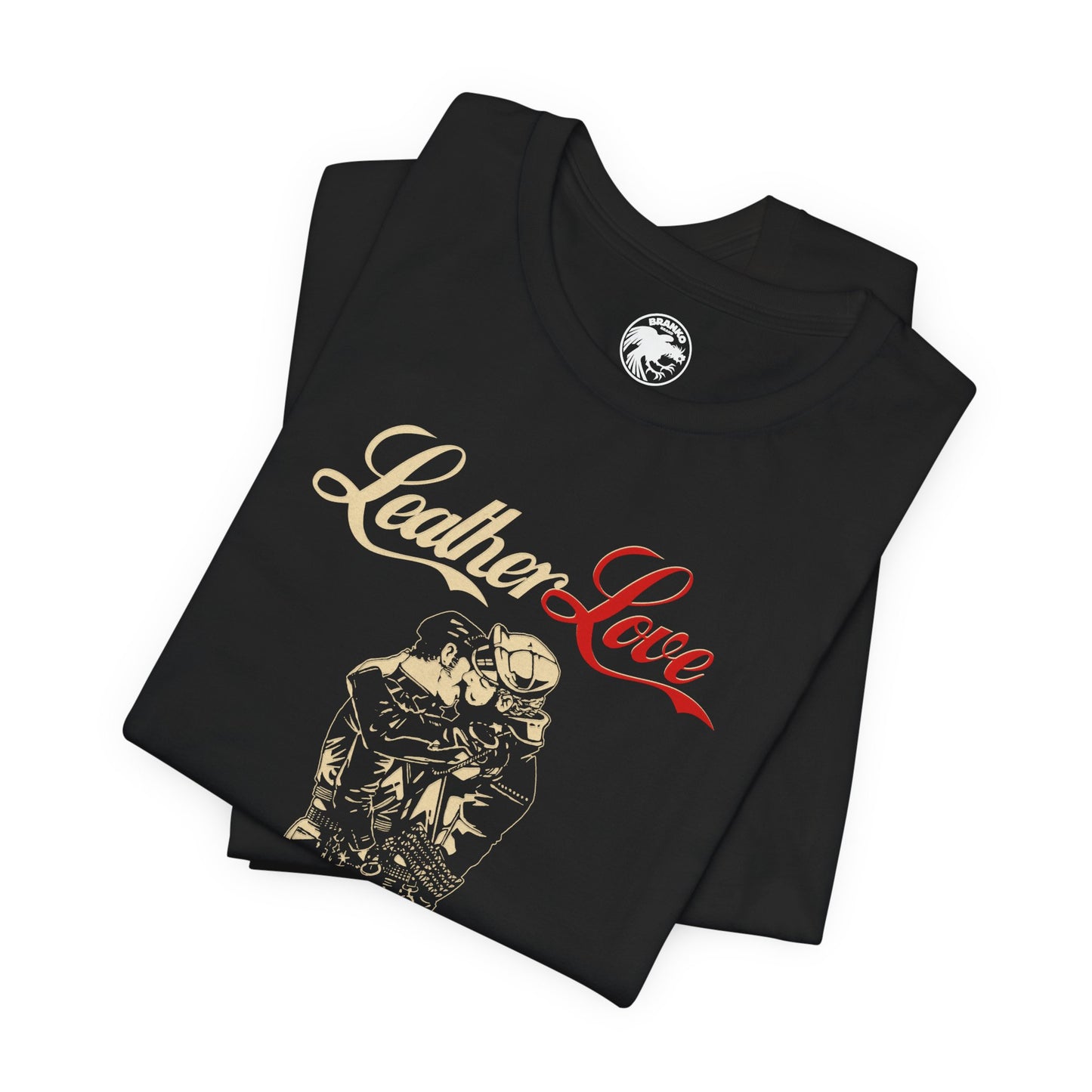 Leather Love (Gay Leathermen Kiss/Vintage Inspired Gay Leather Shirt/Leather Culture)