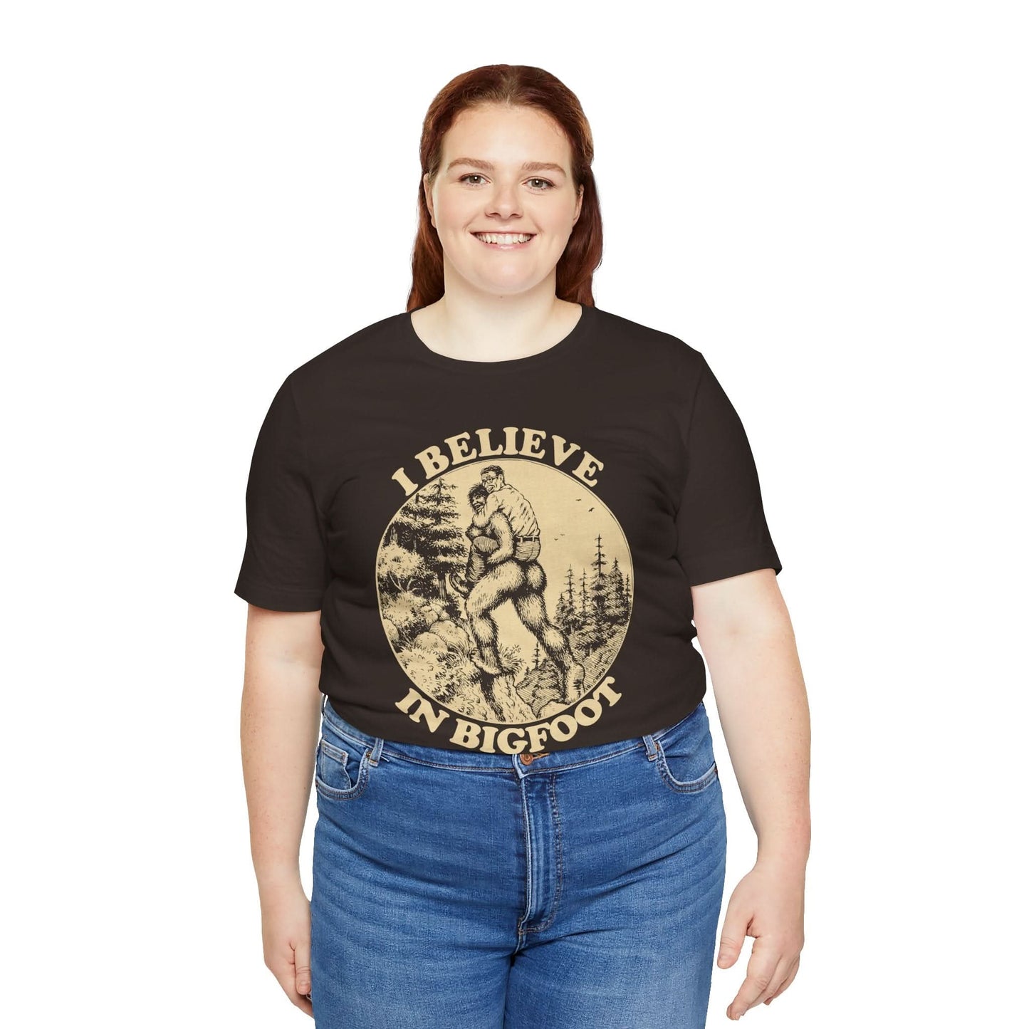 I Believe in Bigfoot (Robert Crumb Whiteman Meets Bigfoot/Saquatch Shirt/Bigfoot Shirt/Cryptozoology)