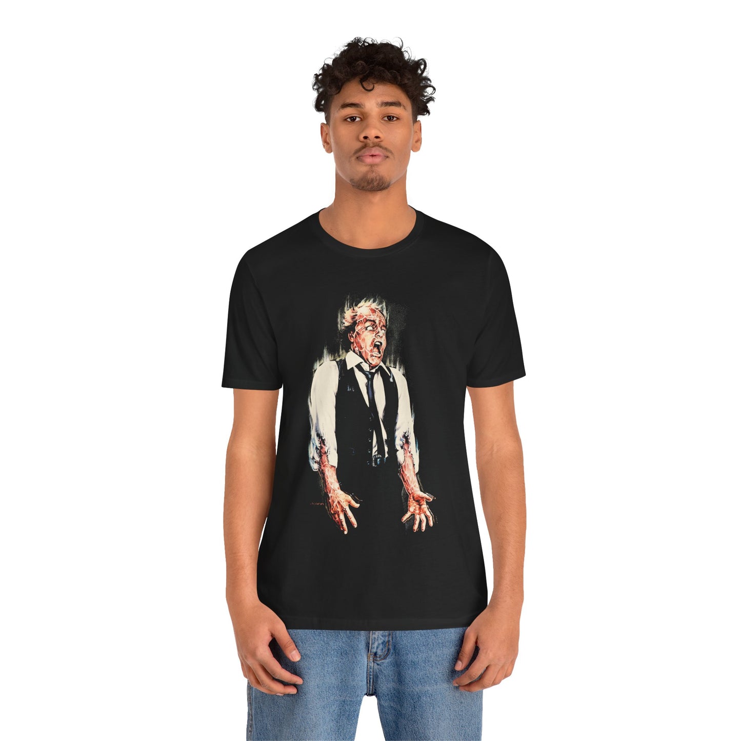 Scanners (Michael Ironside Image with Vintage Print Effect/David Cronenberg/Scanners Movie Shirt/Scanners Kronenberg)