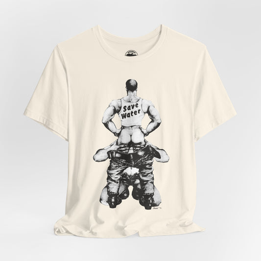 Save Water (1977 Zach Illustration for Drummer Magazine)