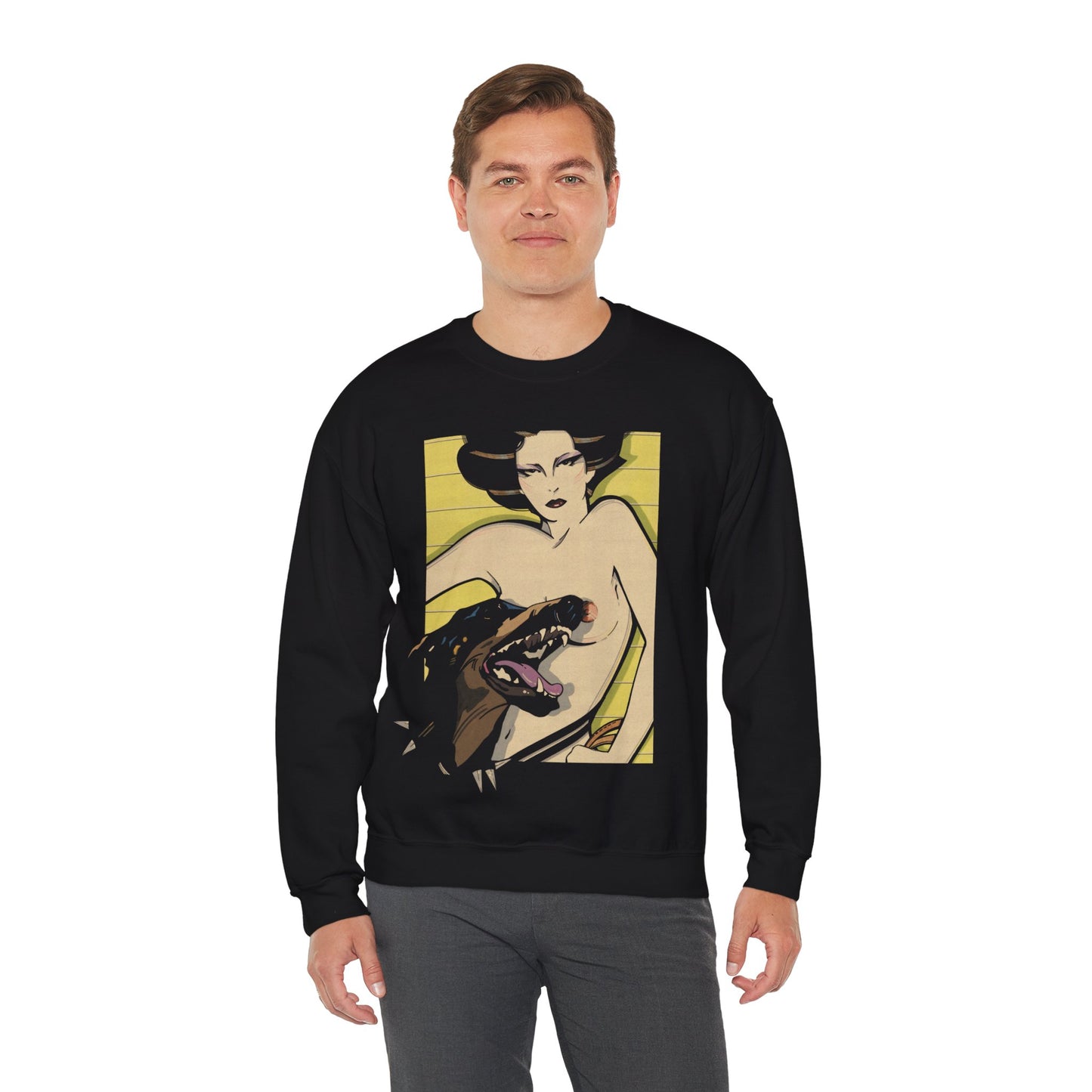 Patrick Nagel (Woman & Doberman Illustration for Playboy Advisor)