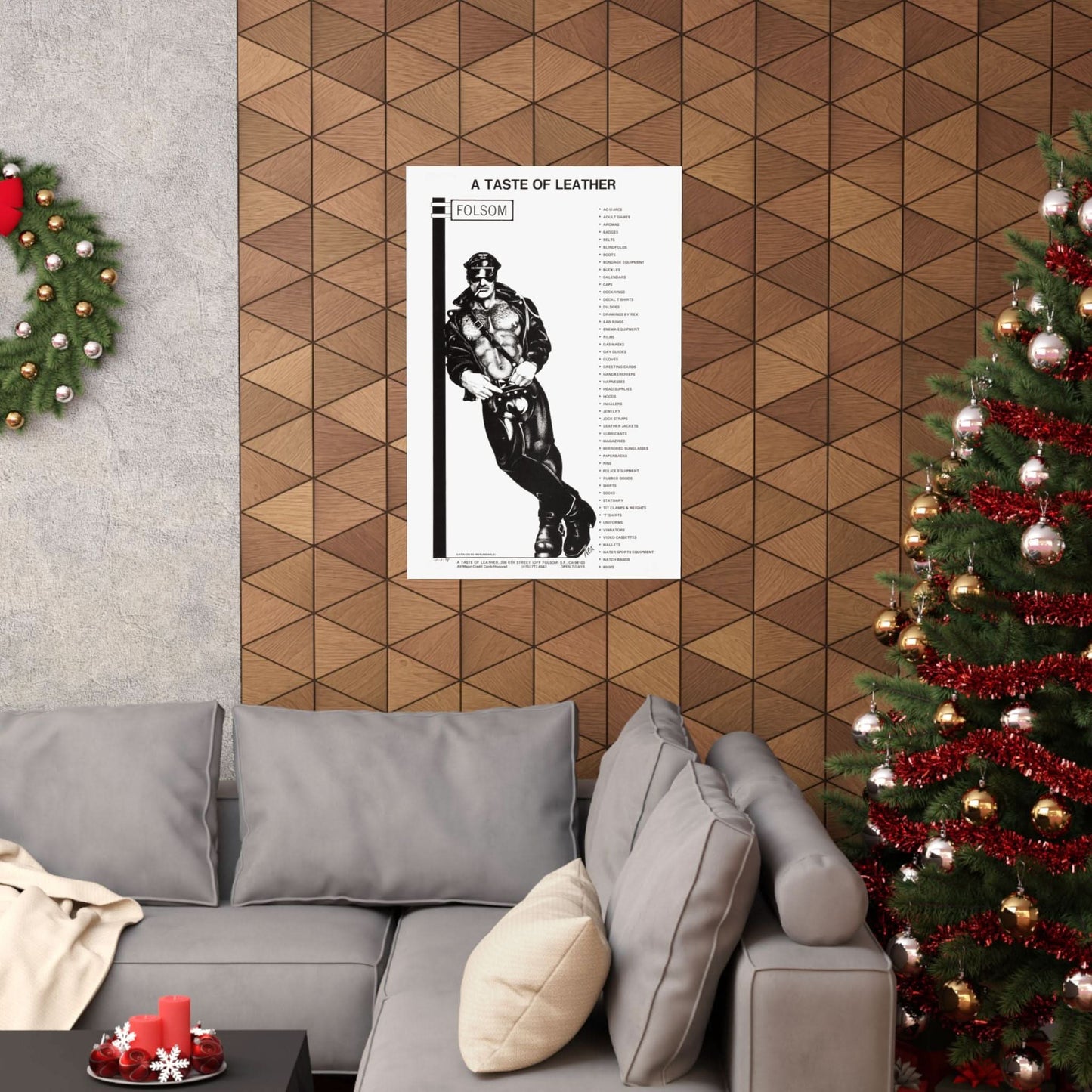 A Taste of Leather (San Francisco Leather & Sex Shop Poster/1978-1984)