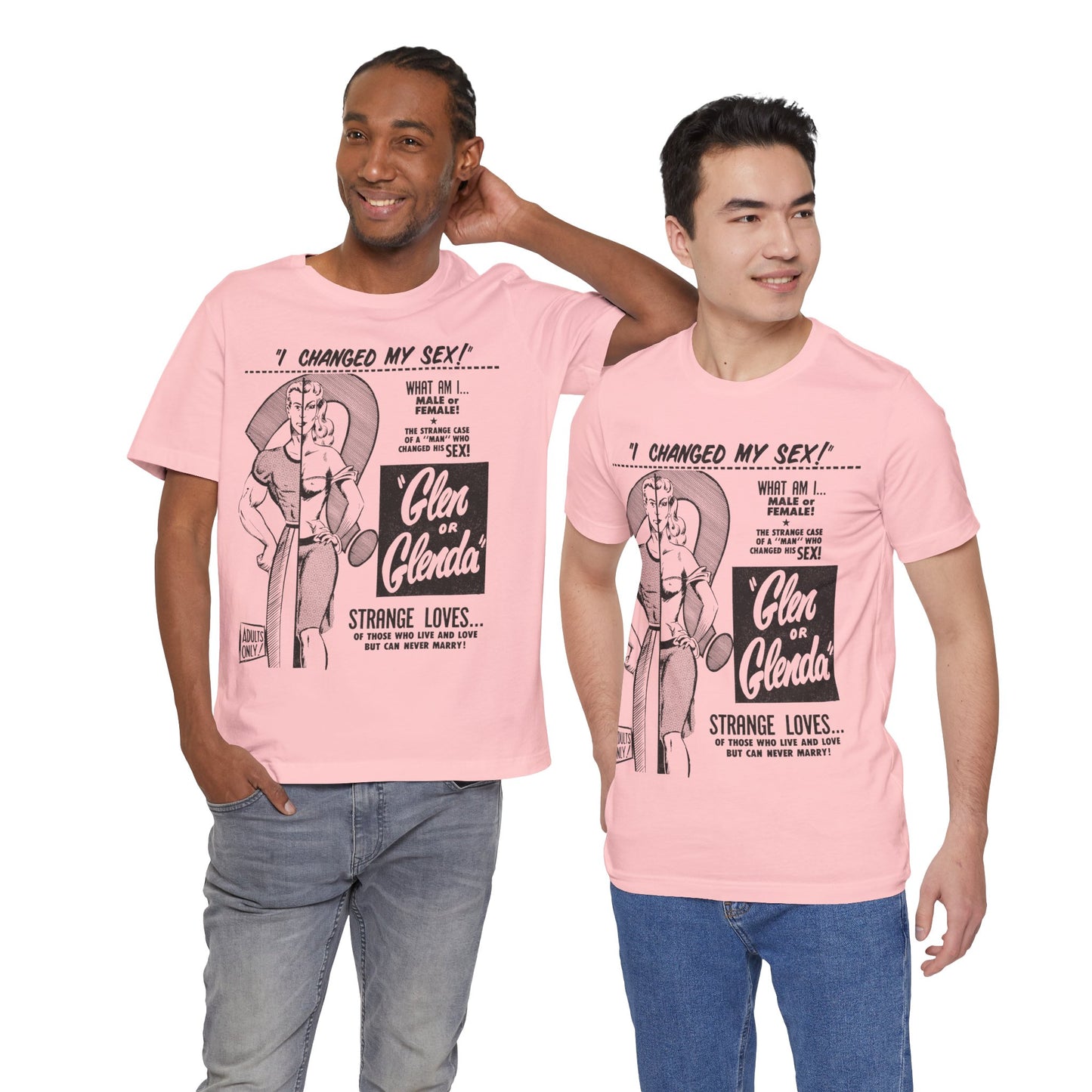 Glen or Glenda? (Large scale graphic with vintage print effect/Ed Wood Shirt)