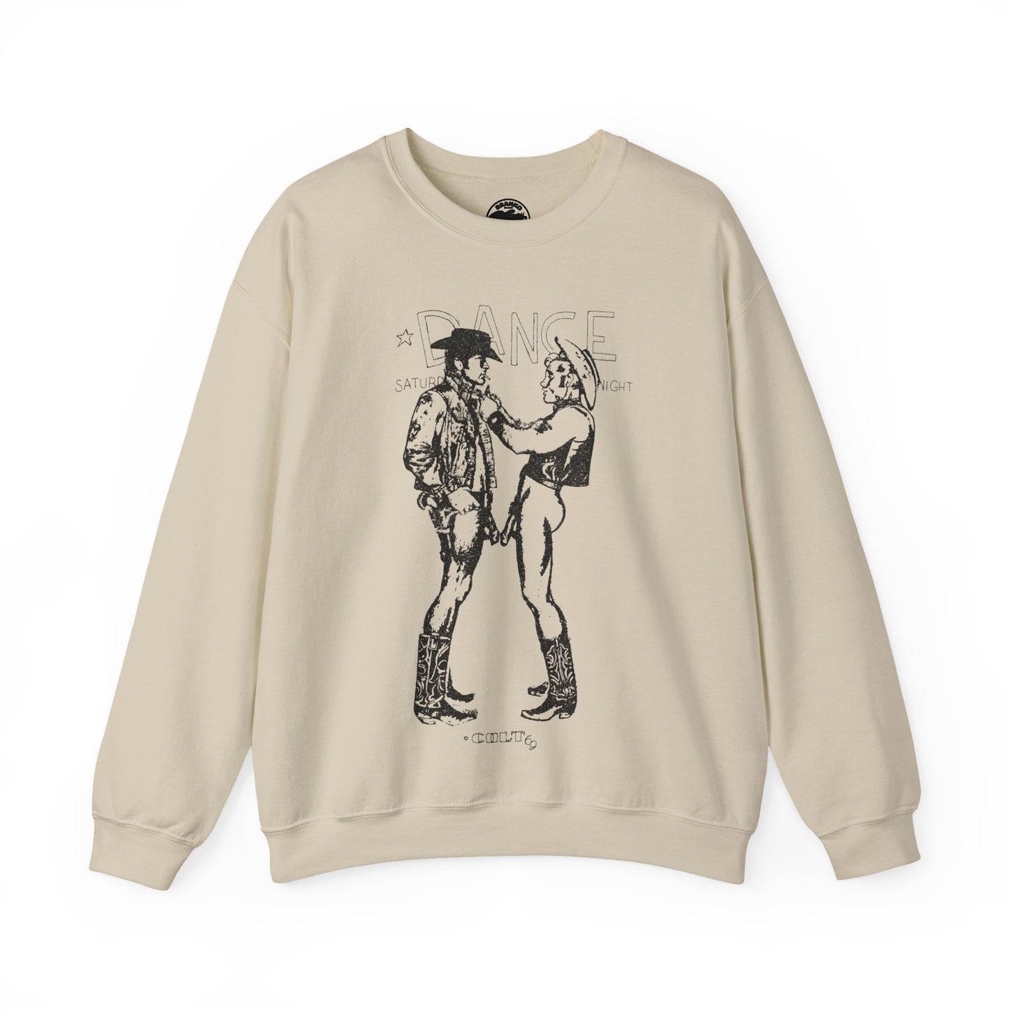 Longhorns - Dance Sweatshirt(Jim French Cowboys with Vintage Punk Effect/1969 Colt Album/Appropriated by Malcolm McLaren & Vivienne Westwood)