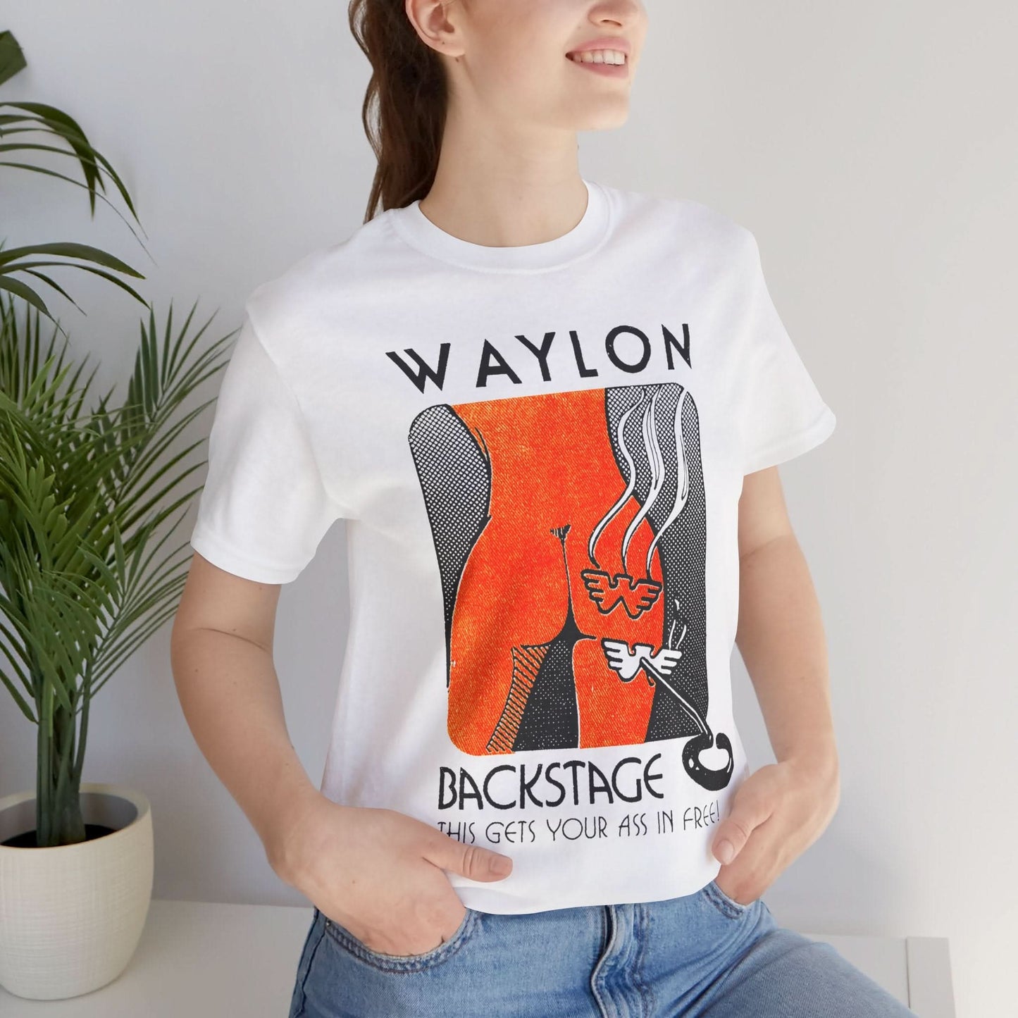 Waylon Jennings (Backstage Pass Graphic/Waylon Jennings Tour Shirt)