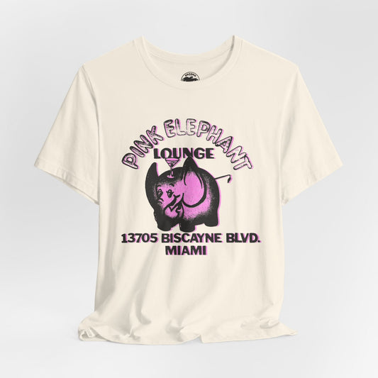 Pink Elephant Lounge (Miami Gay Bar/1973-2009/1976 Logo with Vintage Print Effect)