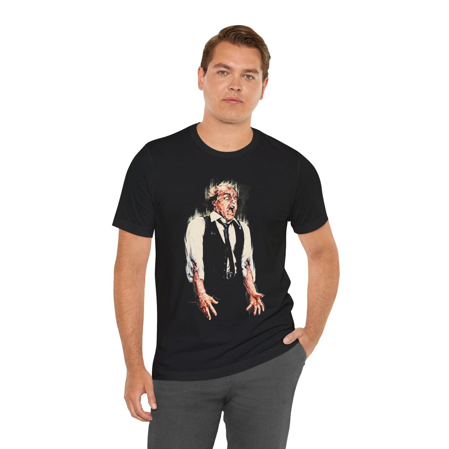 Scanners (Michael Ironside Image with Vintage Print Effect/David Cronenberg/Scanners Movie Shirt/Scanners Kronenberg)