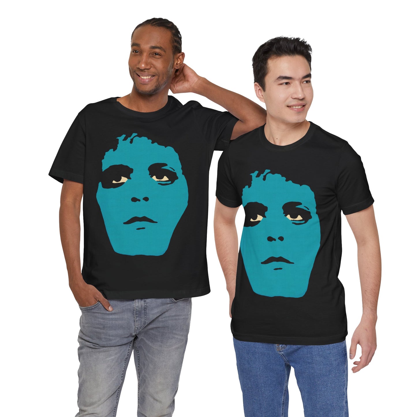 Lou Reed (Blue Mask Era Graphic with Vintage Print Effect/Lou Reed Shirt)