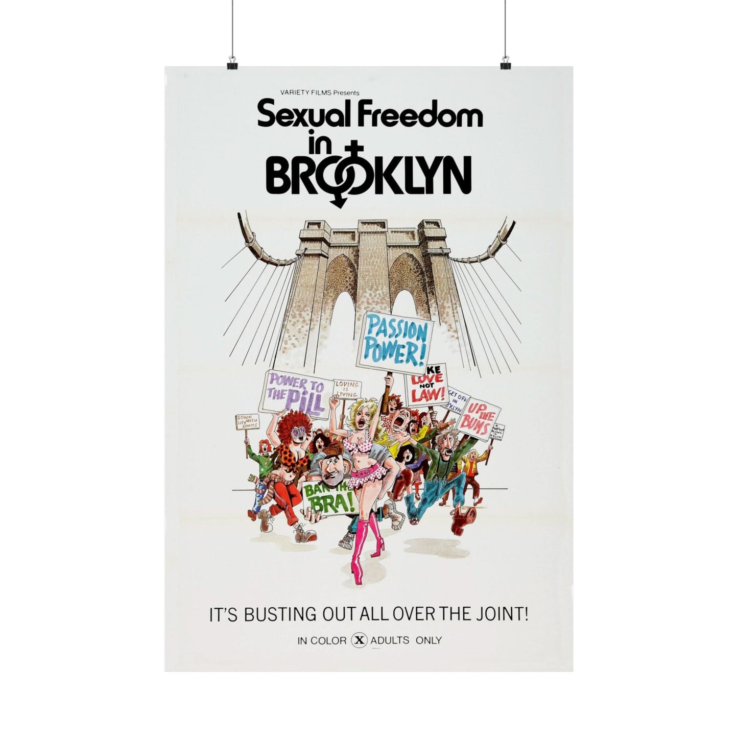 Sexual Freedom in Brooklyn (1971 Adult Film Poster/Replica Vintage Porn Poster)