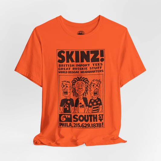 SKINZ! (South Street Philadelphia Counter Culture Shop/Replica Promo Shirt/Skinz South Street)