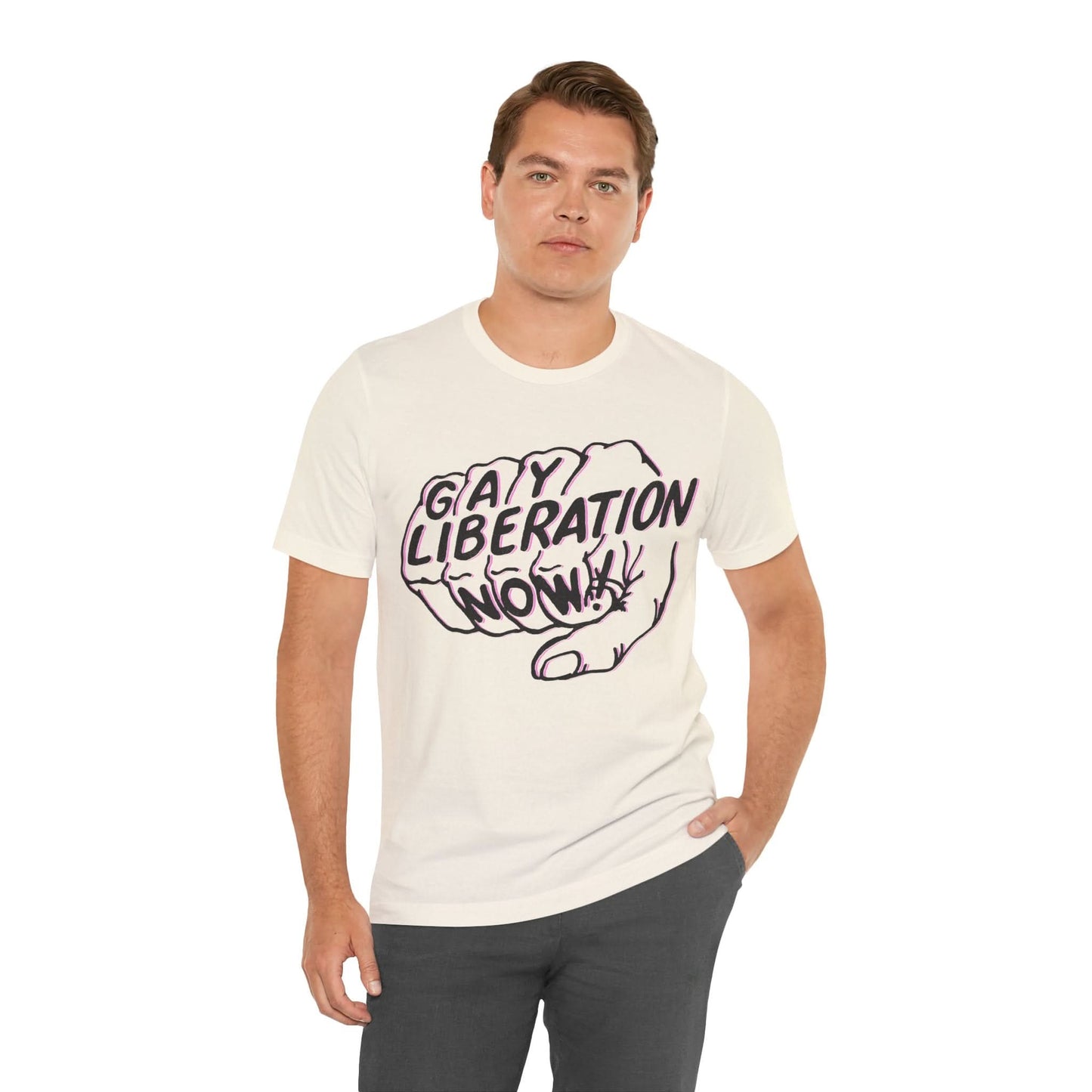 Gay Liberation Now! (Replica 70's Gay Rights Shirt/Vintage Gay Protest Shirt)
