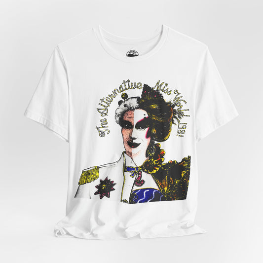 Alternative Miss World (Replica 1981 Souvenir Tee with Vintage Print Effect)