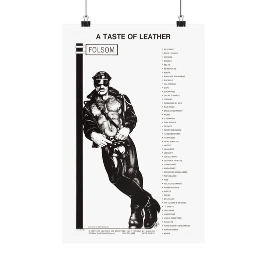 A Taste of Leather (San Francisco Leather & Sex Shop Poster/1978-1984)