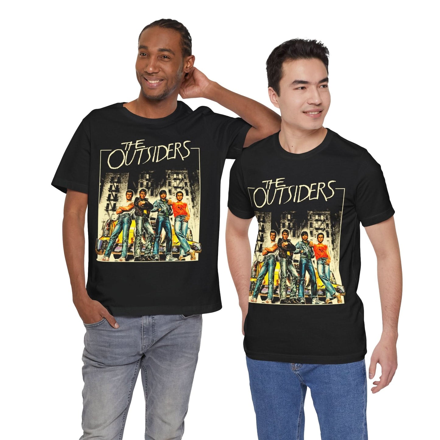 The Outsiders (Italian Poster Image Graphic with Vintage Print Effect/The Outsiders Shirt)