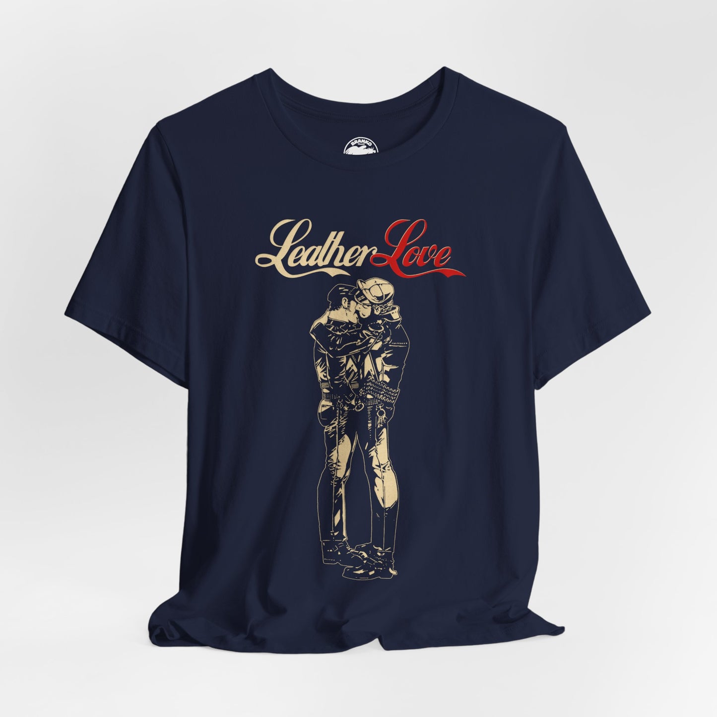Leather Love (Gay Leathermen Kiss/Vintage Inspired Gay Leather Shirt/Leather Culture)