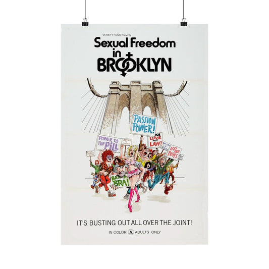 Sexual Freedom in Brooklyn (1971 Adult Film Poster/Replica Vintage Porn Poster)