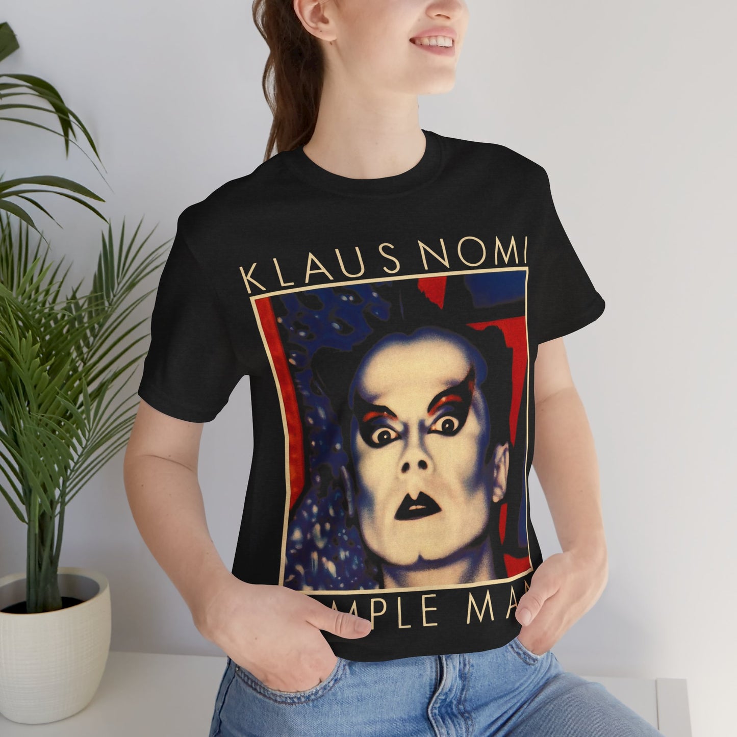 Klaus Nomi (Simple Man/Large Graphic with Vintage Print Effect/Klaus Nomi Shirt)
