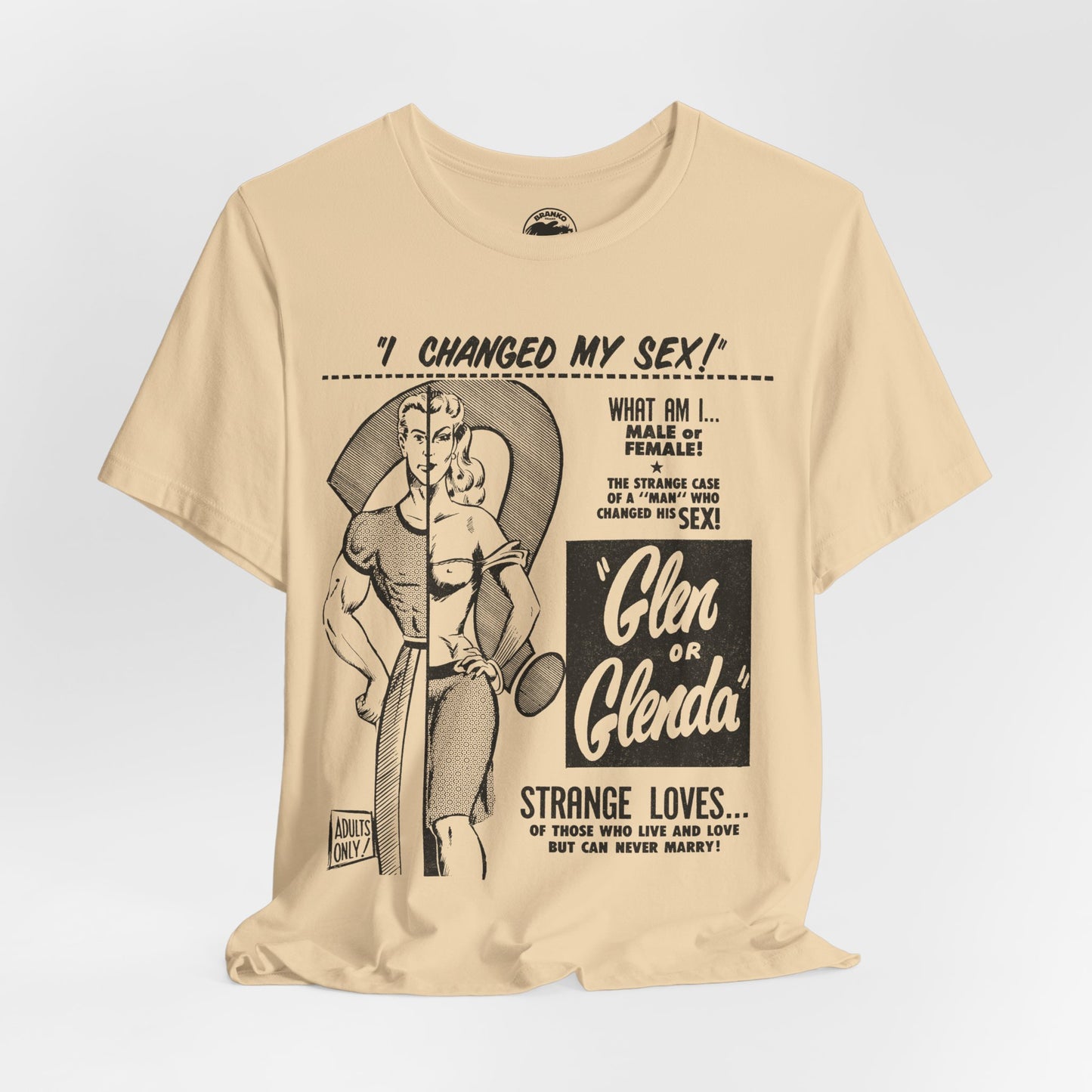 Glen or Glenda? (Large scale graphic with vintage print effect/Ed Wood Shirt)
