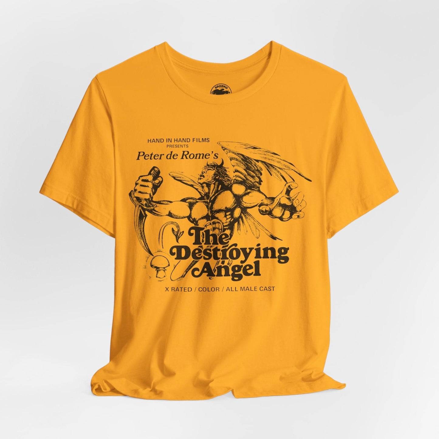 The Destroying Angel (Classic 70's Gay Adult Film/Replica Promo Shirt/Peter de Rome/Vintage Gay Porno)
